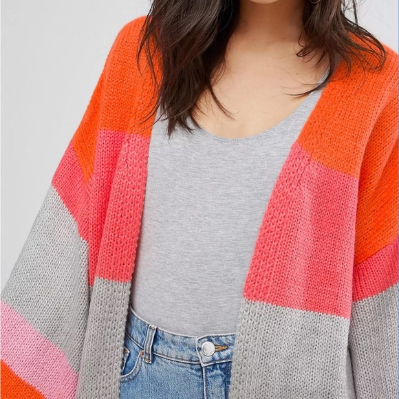 ASOS | colorblock cardigan 🧡💕 - Picture 2 of 4